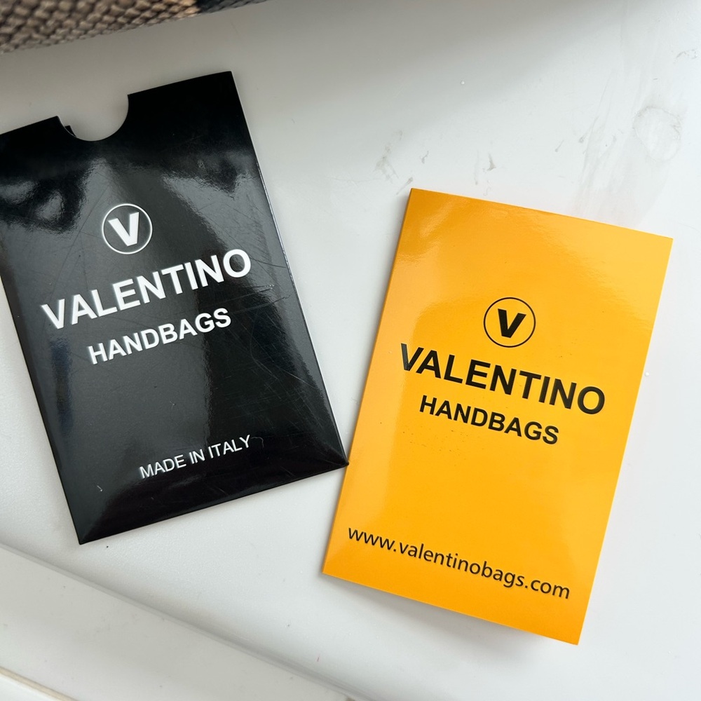 Valentino Black And Cream Python Pattern Tote - image 2